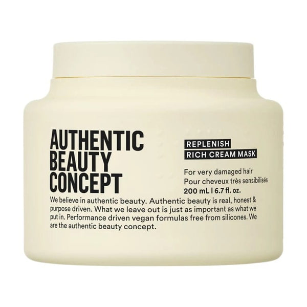 Replenish Rich Cream Mask . Reparación profunda, cabellos muy dañados y gruesos.