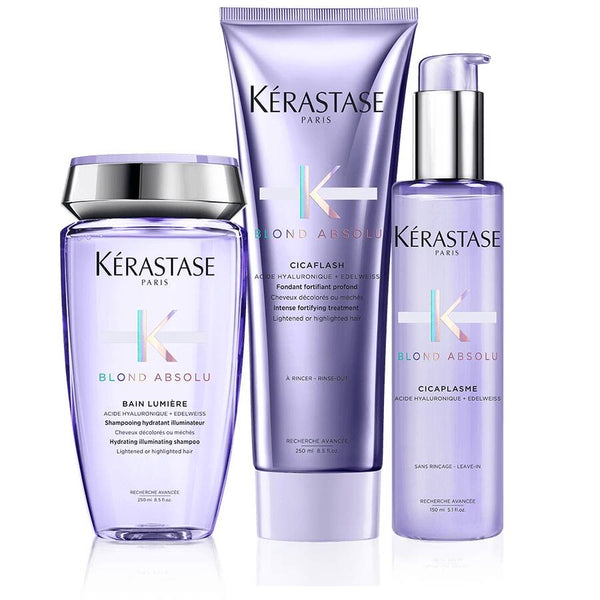 Kit Blond Absolu . Shampoo , Acondicionador y Sérum . BLOND ABSOLU