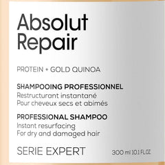 Shampoo Absolut Repair . Reestructuración  y transformación instantánea . SERIE EXPERT . Lo lo